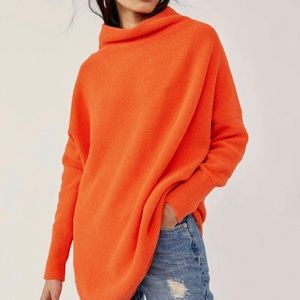 Buy One Get One Free Free People Ottoman Orange Knit Sweater Size: Medium
